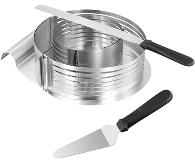 Verstellbarer Tortenring Set, 5-teilig, 23-30 cm, 15-20 cm