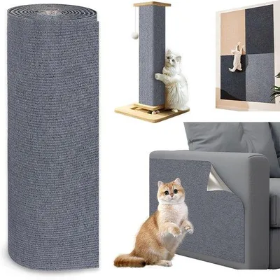 Produktbild von Selbstklebende Katzenkrabmat, 300 x 40 cm, kratbrett, Schutz vor Möbeln und Sofas (grau)