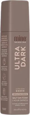 Obrázok produktu pre MineTan Ultra Dark samoopaľovacia pena na telo a tvár 200 ml, ultra tmavé bronzovanie 1–3 h, kokosová vôňa