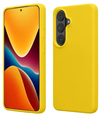 Produktbild von kwmobile Handyhülle für Samsung Galaxy S26 Hülle - Case Silikon - Kabelloses Laden - Schutzhülle Cover in Strahlend Gelb