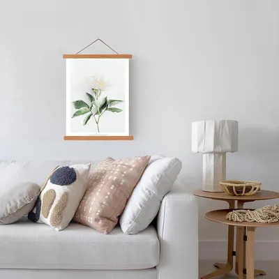 3 Stück Posterleisten - A3 Holzfotoaufhänger - 30 x 40 cm Magnetische Posterleisten - Perfekt für Poster und Fotos - Teakholz