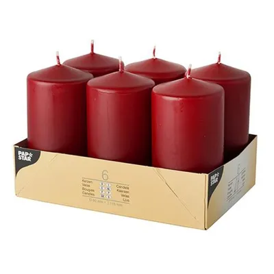 Produktbild von 24 Papstar Stumpenkerzen Ø 60 mm, 115 mm bordeaux 17993