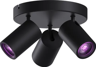 Produktbild von Calex Smart LED Deckenstrahler, 3-flammig rund, schwenkbar, RGB-Farben & kalt- bis warmweiß Licht, dimmbar, WLAN App- & Sprachsteuerung, Weiß