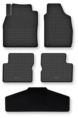 Image de Tapis de sol en caoutchouc + tunnel pour OPel E-Mokka 2020- (crossover) – 5 pièces, noirs, semi-universel, adapté