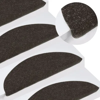 Produktbild von The Living Store Stufenmatten Selbstklebend 10 Stk. Schwarz 65x22,5x3,5 cm
