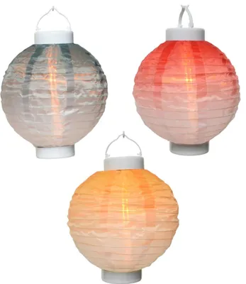 Immagine prodotto di 3 pezzi - Lampada solare - Lanterna solare - Con effetto fiamma e interruttore crepuscolare - Ø20XH23CM - 3 colori