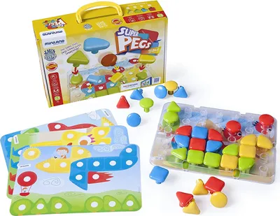 Zdjęcie produktu dla Tablica Edukacyjna / Puzzle Superpegs - 32 Elementy