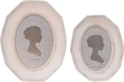 Produktbild von Casa Padrino Barock Bilderrahmen 2er Set Antik Weiß - Barockstil Deko Accessoires