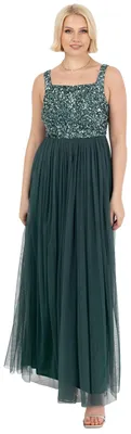 Produktbild von Maya Deluxe Damen Maya Deluxe Ladies Womens Maxi Dress Wide Straps Sleevless Squ