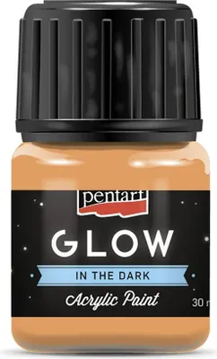 Obrázek produktu pro PENTART akrylová barva svítící ve tmě 30ml oranžová - 1 kus