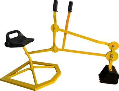 Produktbild von AXI Justin Bagger für den Sandkasten in Gelb & Schwarz | Sandbox Spielzeug aus Metall für Kinder