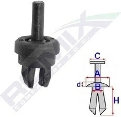 Image de 5x ROMIX C60702 Clip coffre, arrière