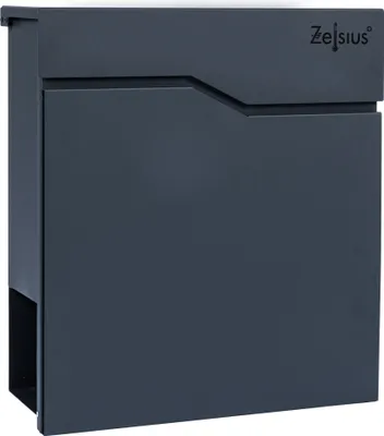 Obrázek produktu pro Poštovní schránka Zelsius Wave s přihrádkou na noviny, integrovaný efekt soft-close, RAL7016 antracitová
