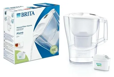 Produktbild von Brita Aluna, Pitcher-Wasserfilter, 2,4 l, Transparent, Weiß