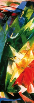 Obrázok produktu pre Franz Marc umelecký tlač obrazu - Vtáky, 1914 (158 x 53 cm)