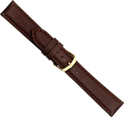 Produktbild von Kalb Wasserfest Ersatzband Uhrenarmband Kalbsleder Dunkelbraun 20575G, Stegbreite:18mm