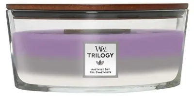 Obrázok produktu pre Vonná sviečka WoodWick Ellipse Trilogy Amethyst Sky - 9 cm / 19 cm