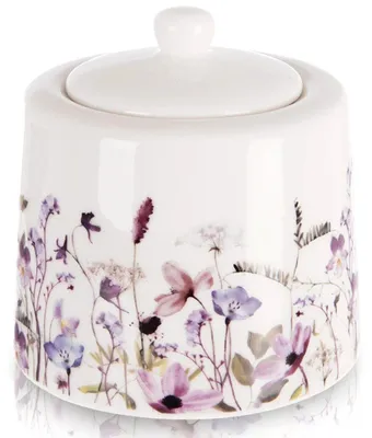 Obrázek produktu pro Porcelánová cukřenka s víčkem, motiv divoké květiny, 320 ml