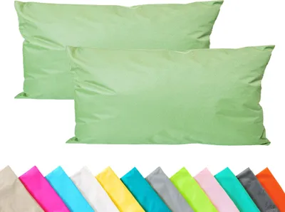 Produktbild von JACK 2er Set Outdoor Kissenhülle Kissenbezug 30x50cm Wasserfest Sitzkissen Lounge Kissen Garten Stuhl Lotus Effekt, Farbe:Mint