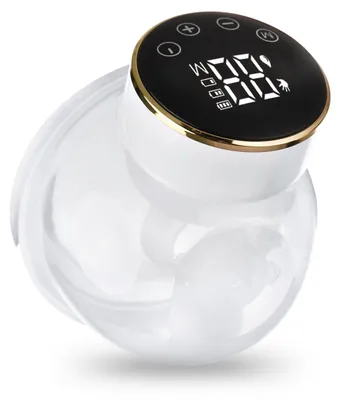 Obrázek produktu pro Přenosná elektrická odsávačka mateřského mléka 24 mm přenosná hands-free odsávačka mateřského mléka Ultra tichá 3 režimy a 9 úrovní 180 ml kapacita s LED displejem Vestavěná dobíjecí baterie
