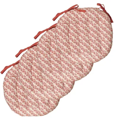 Obrázok produktu pre Atout – Dekoračný vankúš, okrúhly, dvojfarebný, priemer 40 cm, terakótová farba, s potlačou