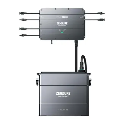 Produktbild von Zendure Balkonkraftwerk mit Speicher, Hub2000 mit 1800W Solar Eingang, AB2000S 1920Wh LiFePO4 Akku, Aerosol-Feuerlöschsystem