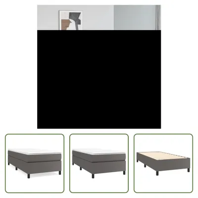 Produktbild von The Living Store Bettgestell Grau 90x200 cm Kunstleder
