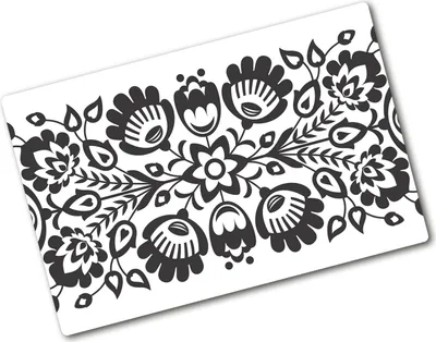 Produktbild von Tulup Glas Herdabdeckplatte - 80x52 cm - Glaskeramikkochfeld-Abdeckung Spritzschutz Glasabdeckplatte - Einteilig - Kunst: Modern & Klassisch - Volksblumen - Grau