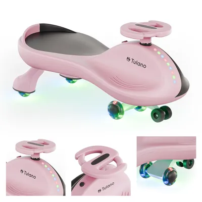Zdjęcie produktu dla Samochód zjeżdżalnia dla dzieci Tulano Focus 35 Pink - pojazd dla dzieci od 3 lat - napęd grawitacyjny, koła LED, do 100 kg - samochód huśtawka samochód zjeżdżalnia