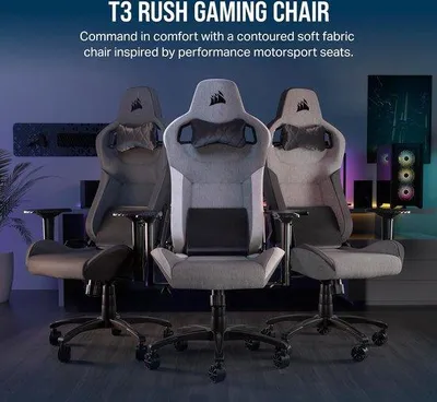 Produktbild von Famanu Gamingstuhl grau und weiß - eine Größe