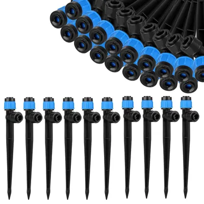 60 Tropfbewässerungsdüsen, 360° verstellbar, für 1/4" Schlauch