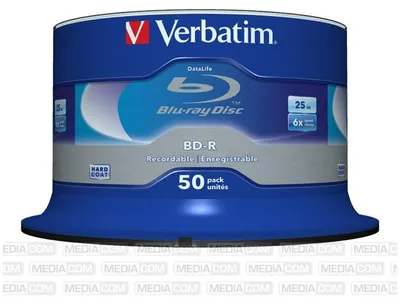 Produktbild von Verbatim Datalife 6x, 25 GB, BD-R, Spindel, 50 Stück(e)