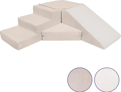 Image de Slide set de 4 grands blocs de mousse, bukla (couleur : cappuccino)