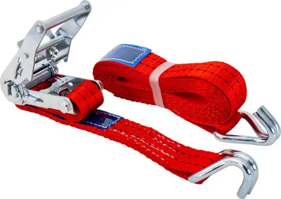 Produktbild von UNITRAILER Spanngurt mit Ratsche 4m 35mm 2t Rot Zweiteilig Zurrgurt für Anhänger Boot und Transportwagen Profi