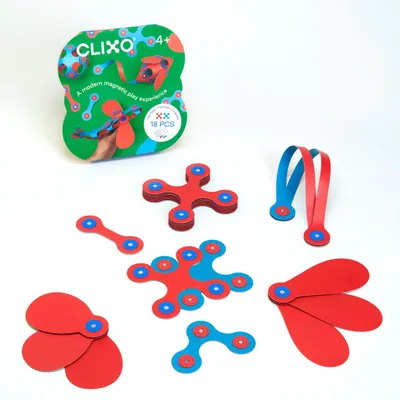 Image de Ensemble Clixo de construction magnétique, pack Itsy Flamingo-Turquoise 18