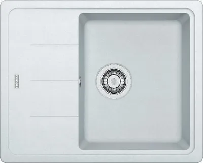 Produktbild von Franke Basis - Fragranit Spülbecken BFG 611-62, 620x500 mm, weiß Eis 114.0285.103