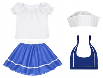 Produktbild von Matrosin Kostüm Mädchen Set 4-teilig Gr. 134-140