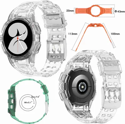 Produktbild von Für Samsung Galaxy Watch 4 44mm Silikon mit Gehäuse Schutz Arm Band Watch Uhr