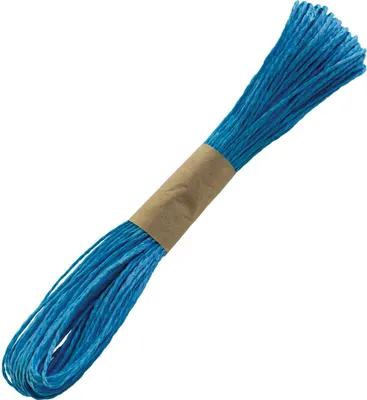 30 Meter Papierschnur, Bastelschnur, gedreht, blau
