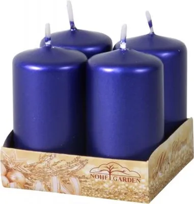Immagine prodotto di Candela dell'Avvento Nohel Garden metallizzata lucida d4x8cm 4pz