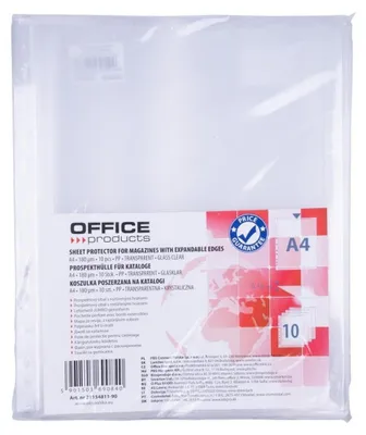 Obrázek produktu pro Office Products Paczka koszulek na katalogi A4 PP krystalicznych 180mikr