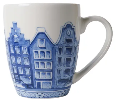 Heinen Delfts Blauw – Teebecher Grachtenhäuser – Bild 1