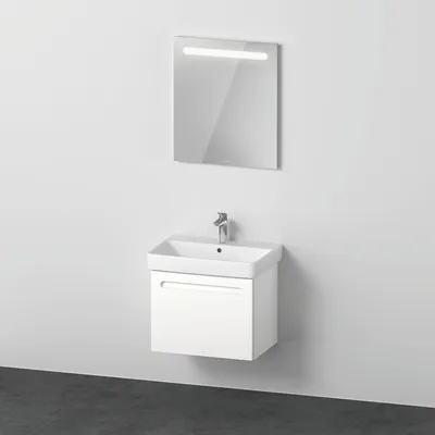 Image de Duravit No.1 ensemble de meubles 650, incl. lavabo, meuble sous-lavabo, miroir, N10156018180000