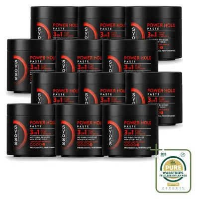 Zdjęcie produktu dla 12 sztuk pasty do włosów Syoss Power Hold - 150 ml - zestaw ekonomiczny