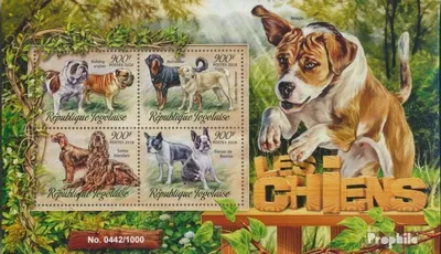 Produktbild von Briefmarken Togo 2016 Mi 7439-7442 Kleinbogen (kompl. Ausgabe) postfrisch Hunde