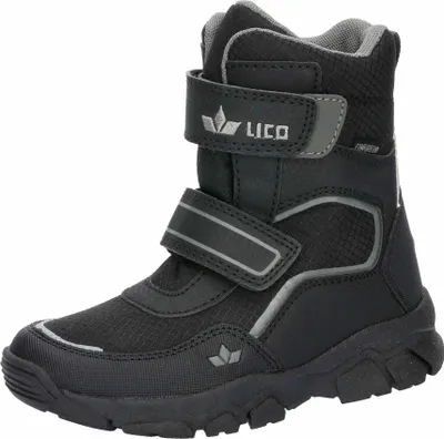 Produktbild von Lico Kinder-Jungen-Outdoor-Allwetterstiefel gefüttert Schwarz-Grau, Farbe:schwarz, EU Größe:29