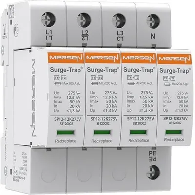 Immagine prodotto di Scaricatore di corrente da fulmine B+C tipo 1+2 4P 12,5kA Protezione contro le sovratensioni STPT12-12K275V-4P 1592