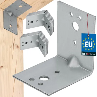 Immagine prodotto di KOTARBAU® Set da 25 angolari di collegamento per scaffali 50x50x40 mm Angolari per carichi pesanti Angolari di battuta Angolari metallici rinforzati Elementi di collegamento per l'edilizia Acciaio zincato