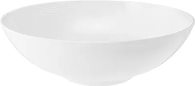 Zdjęcie produktu dla Seltmann Weiden – miska Beat, okrągła, biała, 30 cm, z reliefem w postaci rowków, 1 sztuka