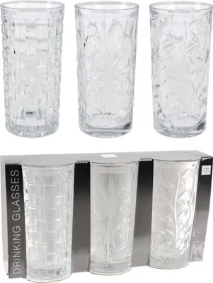 Obrázok produktu pre Koopman Sada pohárov s vzorom Atmosfera 380 ml – 3 ks